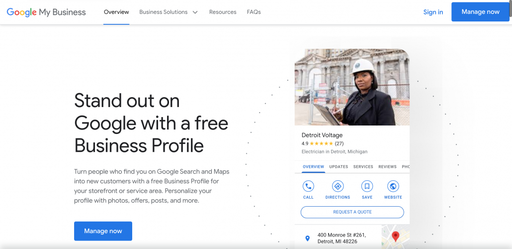 GMB Login Page